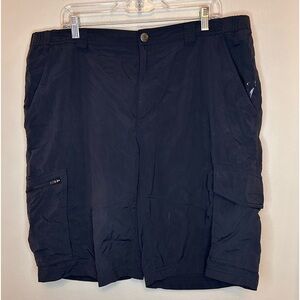 Columbia Men’s Omni-Shade Sun Protection Cargo Shorts Size 40 Black STAINS